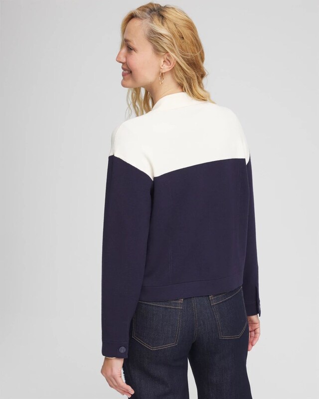 Colorblock Cardigan Jacket - image 3